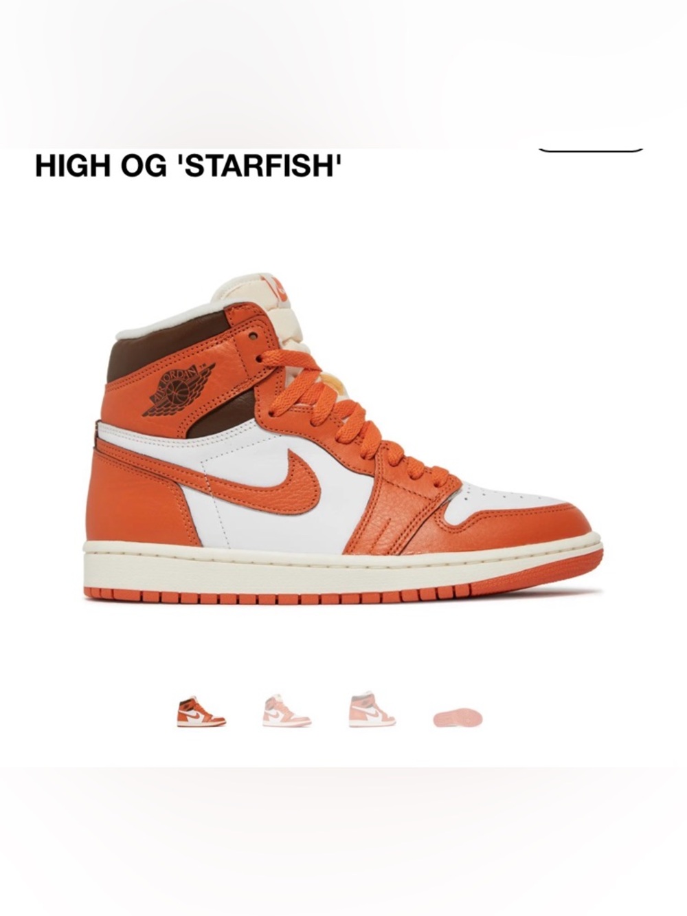 Nike Air Jordan 1 High OG 'Starfish' - White/Orange/Brown